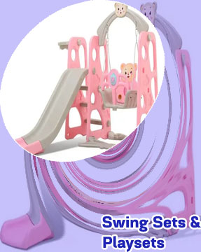 Plastic kids swing set